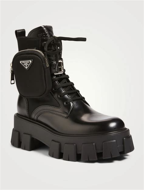 bota prada valor|Prada nylon combat boots.